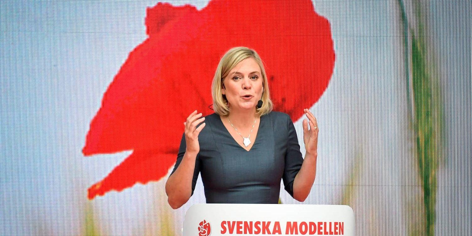 Finansminister Magdalena Andersson (S) har råd att vara generös i sin valbudget. Arkivbild.