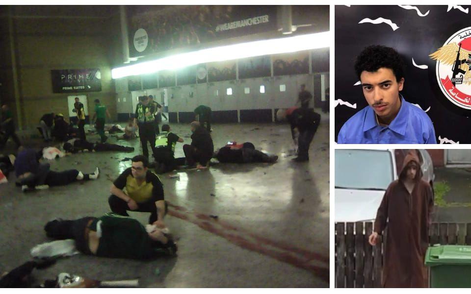 22 personer miste livet i måndagens attack. Hashim Ramadan Abedi greps i Libyen, han är attentatsmannen Salman Abedis bror. Kollage: GP Bilder: TT