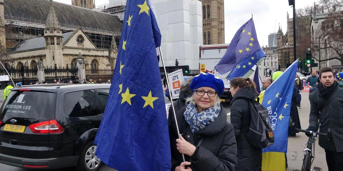 Lisa Stux, 64, vill att Storbritannien stannar i EU.