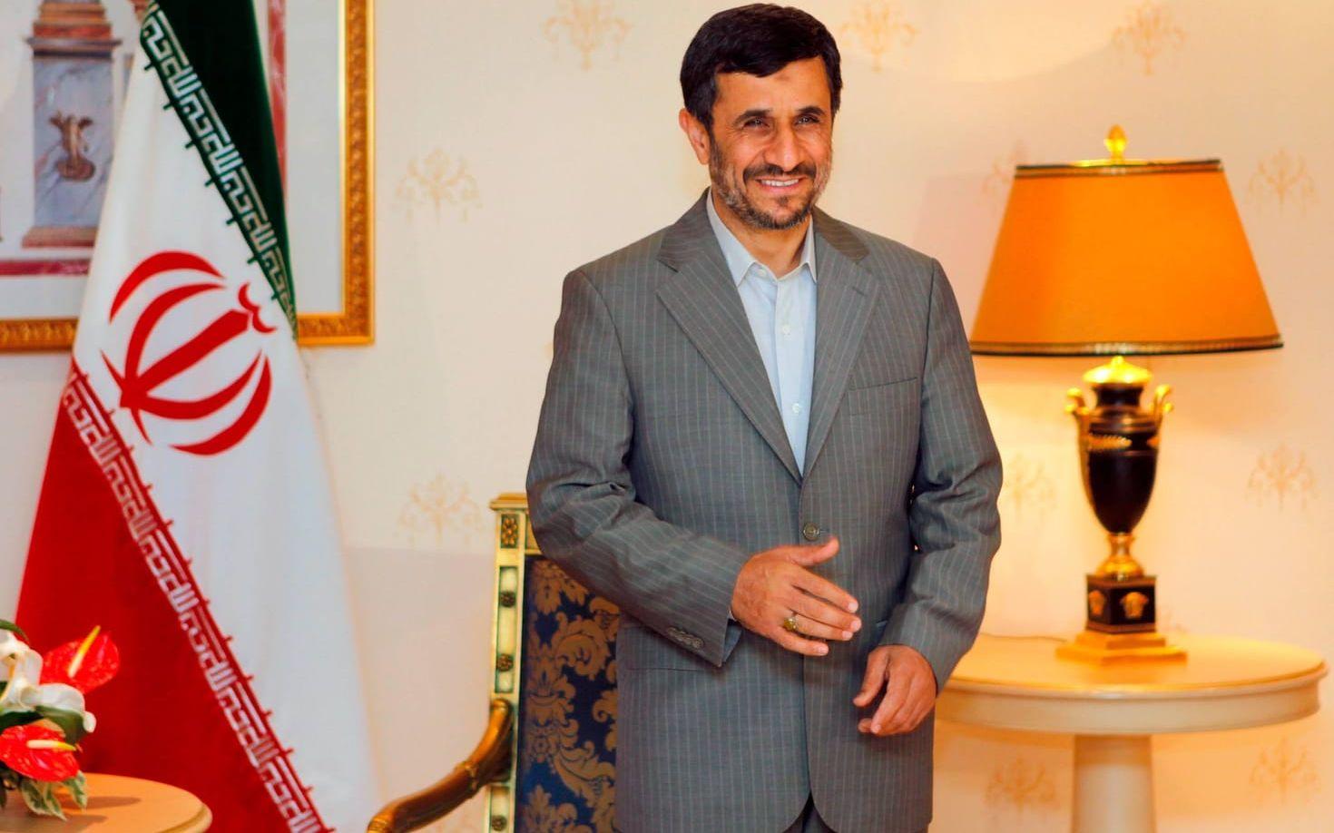 Här förre presidenten Mahmoud Ahmadinejad som i ett tal förnekade att homosexuella fanns i Iran. Bild: AP Photo