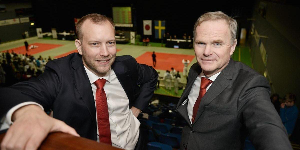 Mästerskapsarrangörer. Mattias Edvinsson och Lars Johansson, engagerade inom Trollhättans judoklubb, är två av de ledare som ser fram emot att klubben får arrangera nordiska mästerskapen i judo nästa år.
