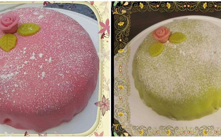 När Ann-Karoline Adolfsson i Lilla Edet fyllde år i februari gjorde hon en grön prinsesstårta. Till midsommarafton blev det en rosa variant.