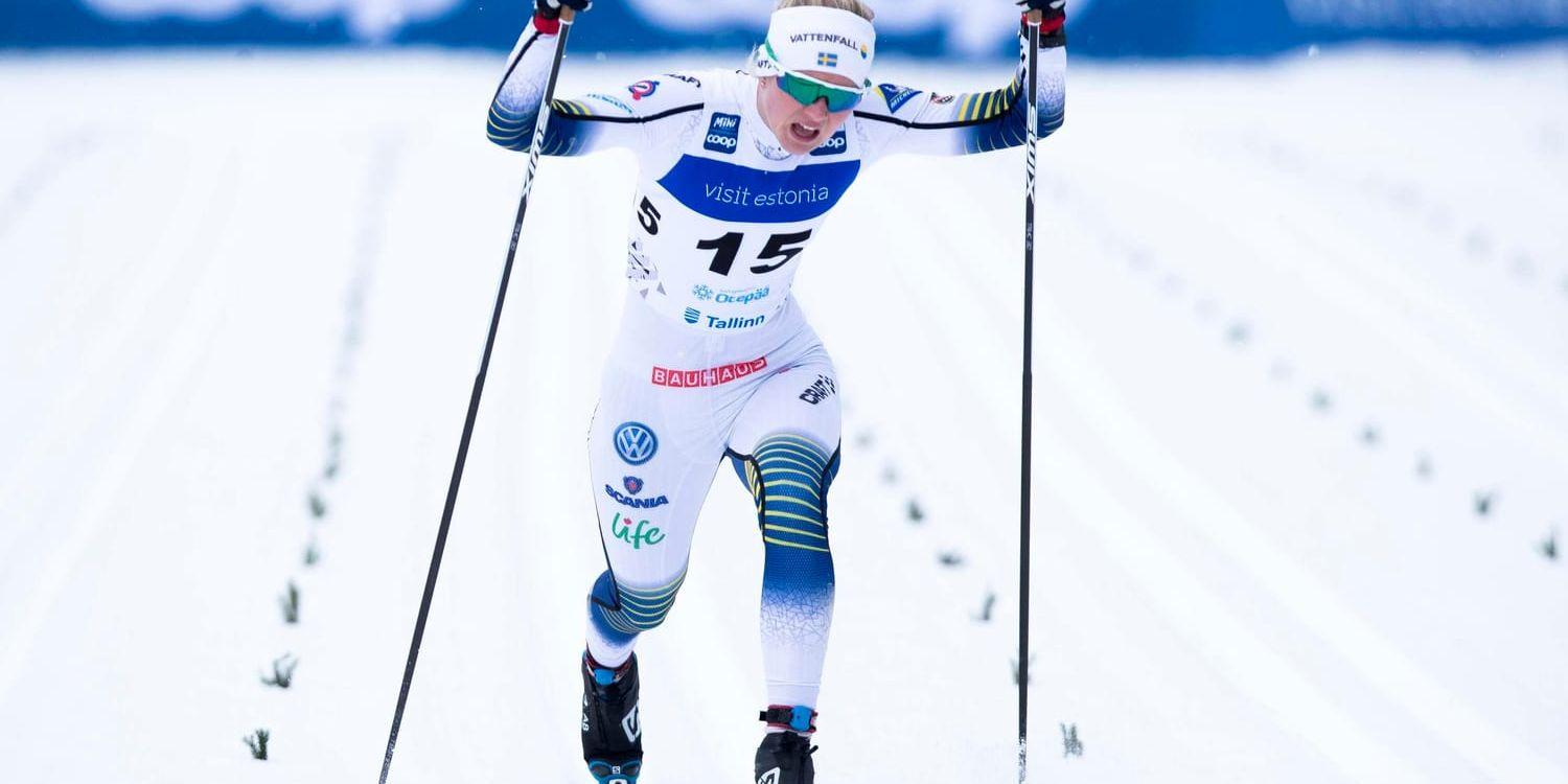 Maja Dahlqvist under världscupsprinten i Otepää.