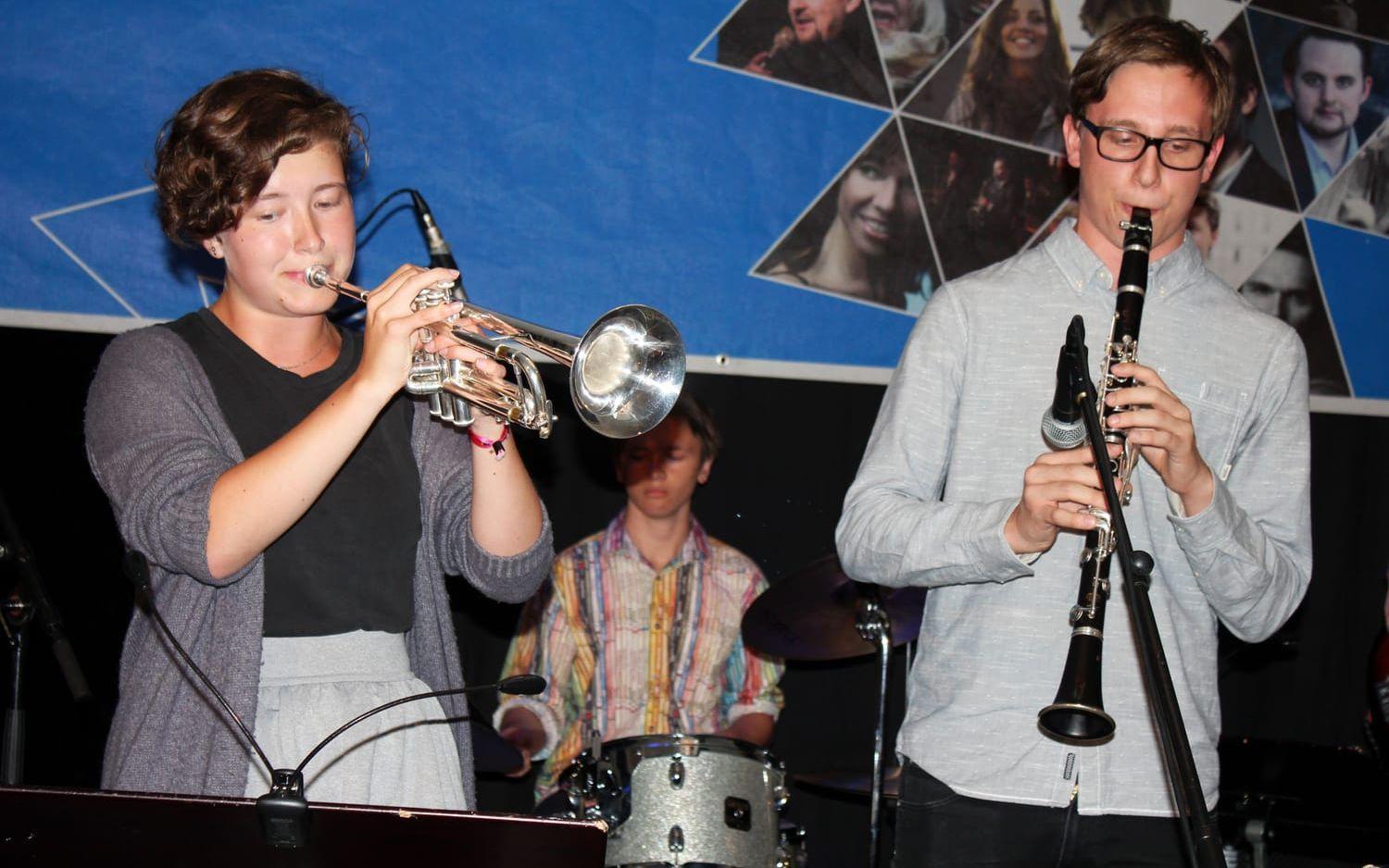 Samspelet satt klockrent mellan Frida Lygner på trumpet och Linus Sjösten på klarinett.