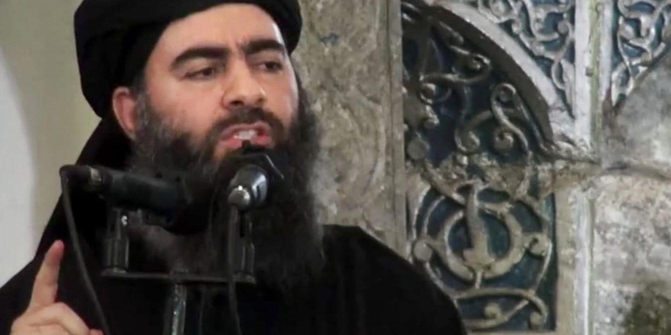IS-ledaren Abu Bakr al-Baghdadi 2014. Arkivbild.
