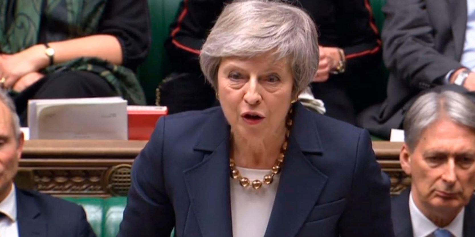Storbritanniens premiärminister Theresa May väntas skjuta upp parlamentsomröstning om brittiskt utträdesavtal med EU. Arkivbild