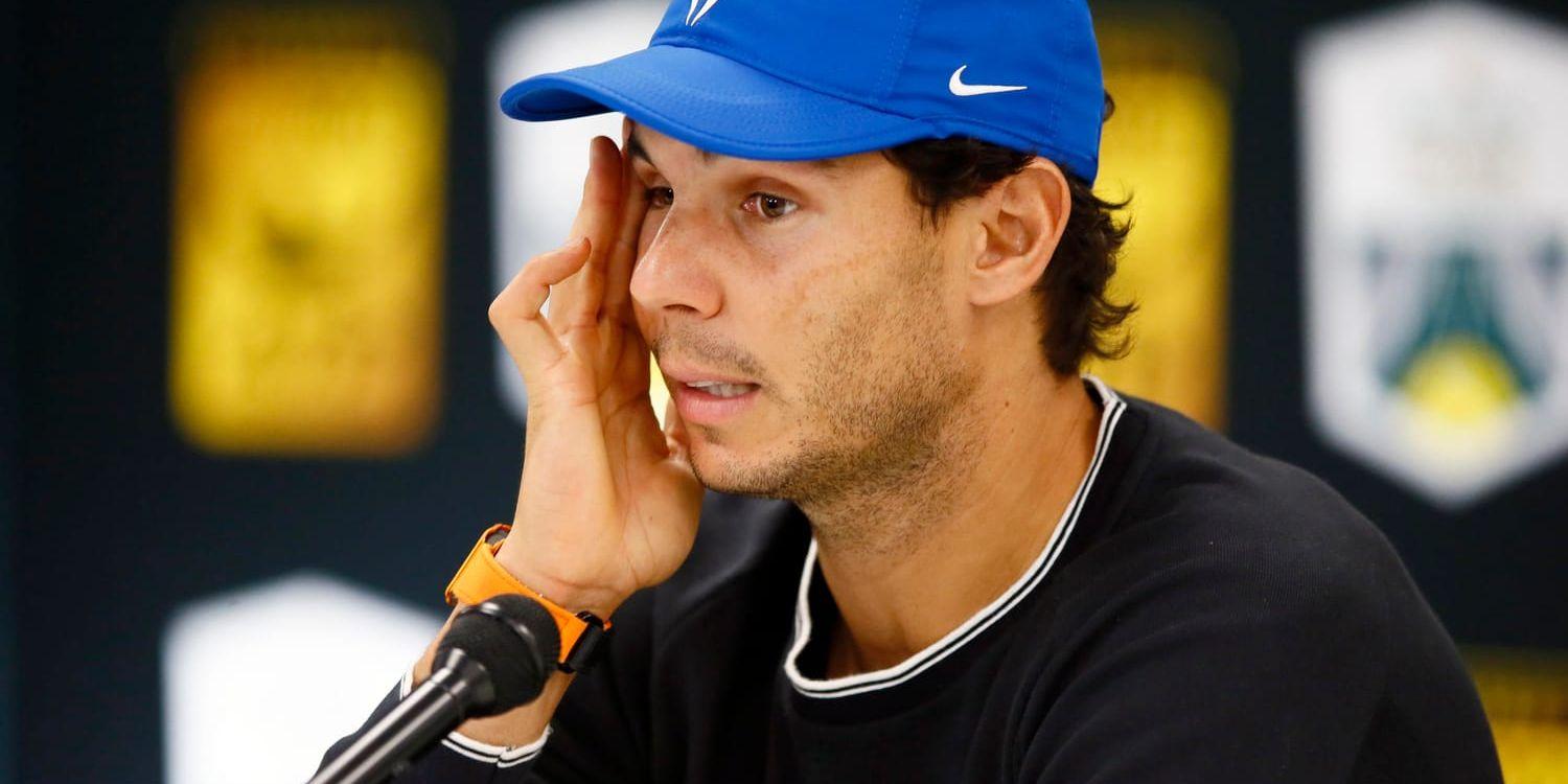 Rafael Nadal har aldrig vunnit ATP-slutspelet i tennis. Frågan är om han alls kan vara med i årets upplaga. Arkivbild.