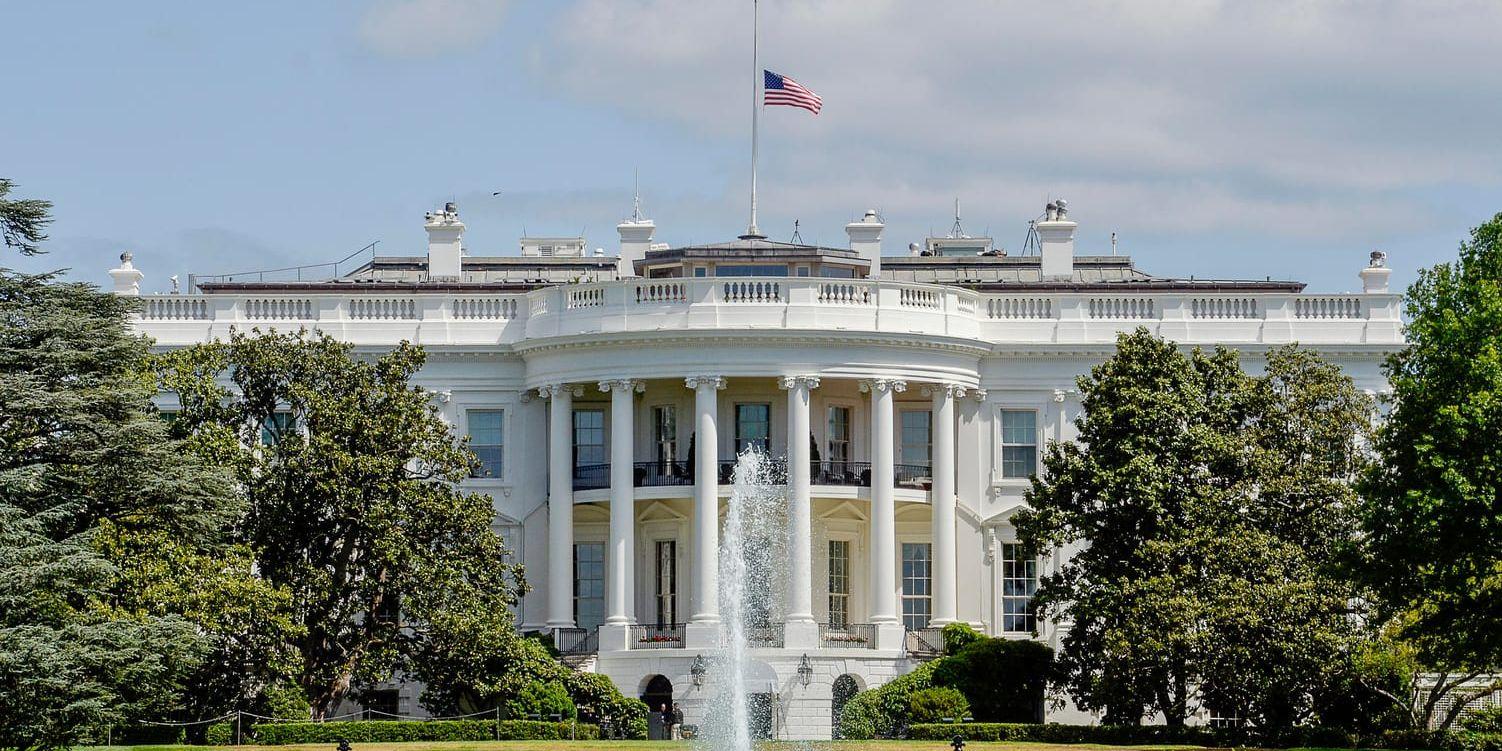 Vita huset i Washington DC. Arkivbild.