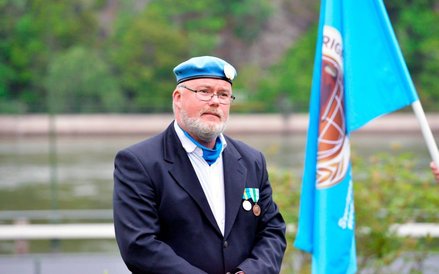 Jan Persson Cooper är ordförande i Svenska Svenska Veteranförbundet Fredsbaskrarna Väst. Foto: Jonas Myrholm