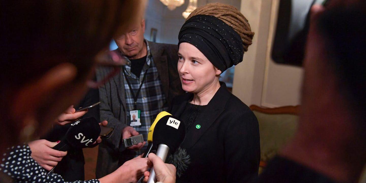 Idrottsministern Amanda Lind (MP) vill ännu inte ge besked kring den statliga säkerhetsgarantin som krävs för ett OS 2026 på svensk mark. Arkivbild.