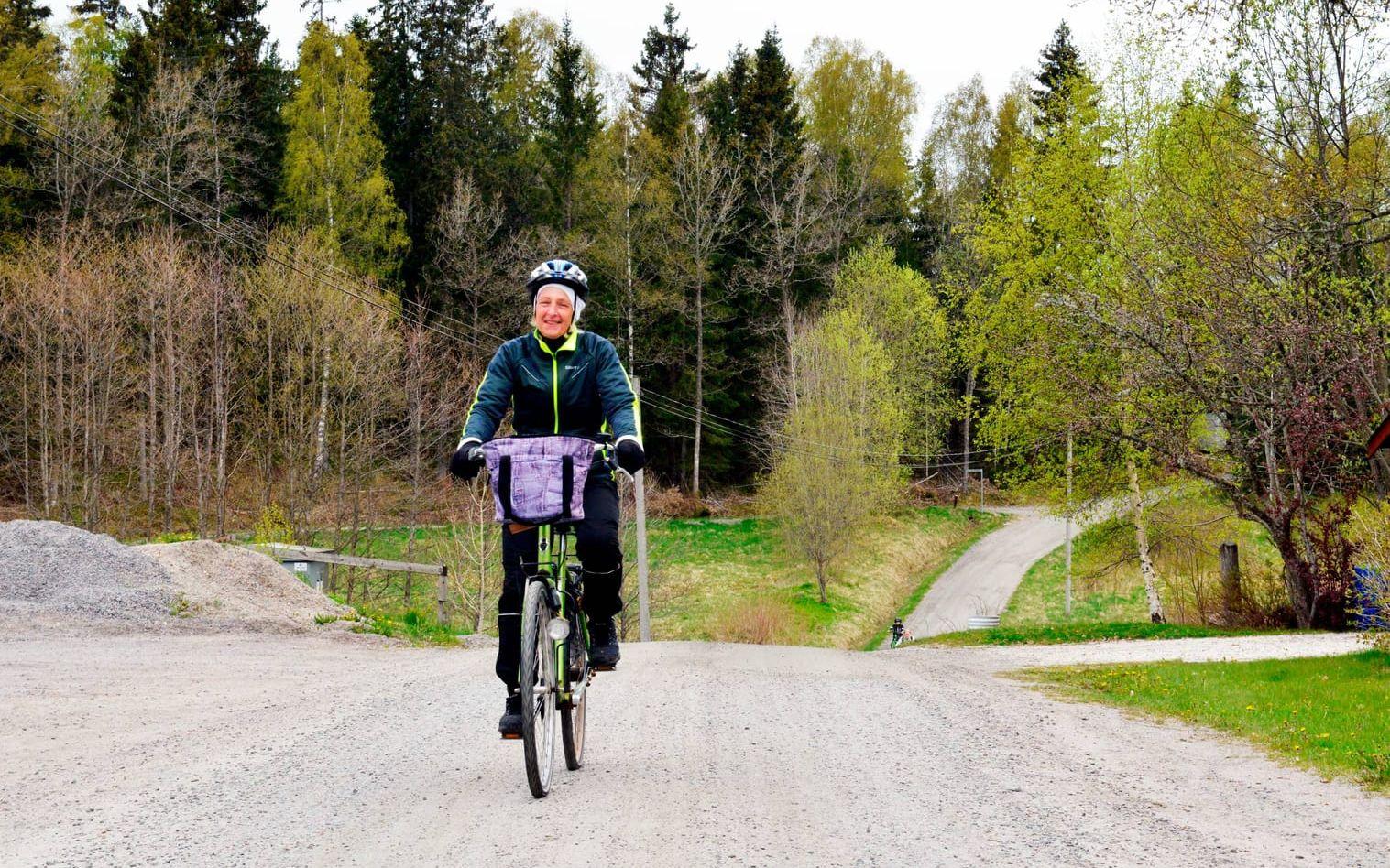 Karin Spaanheden på väg mot Vårhaga. Foto: Jonas Myrholm