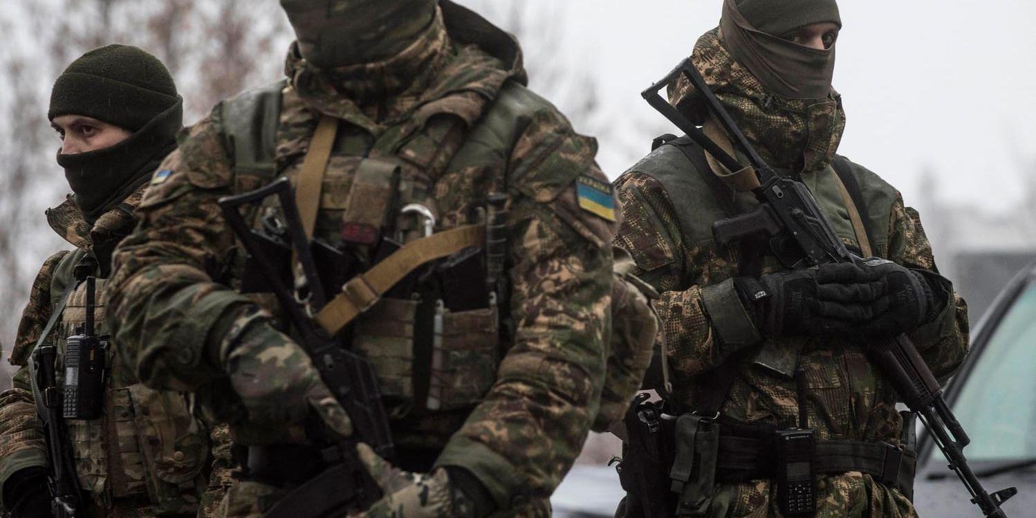 Ukrainska soldater i östra Ukraina. Arkivbild.