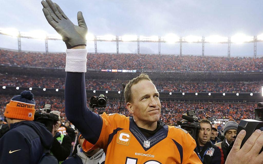 80. NFL-proffset Peyton Manning: 34 miljoner amerikanska dollar. Ses som en av NFL:s bästa spelare genom tiderna, men ska snart gå i pension. Foto: TT.