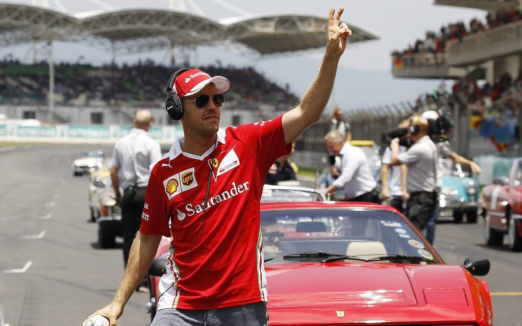 65. Formel1-proffset Sebastian Vettel: 41 miljoner amerikanska dollar. Har ett förmånligt avtal med Ferrari. Foto: TT.