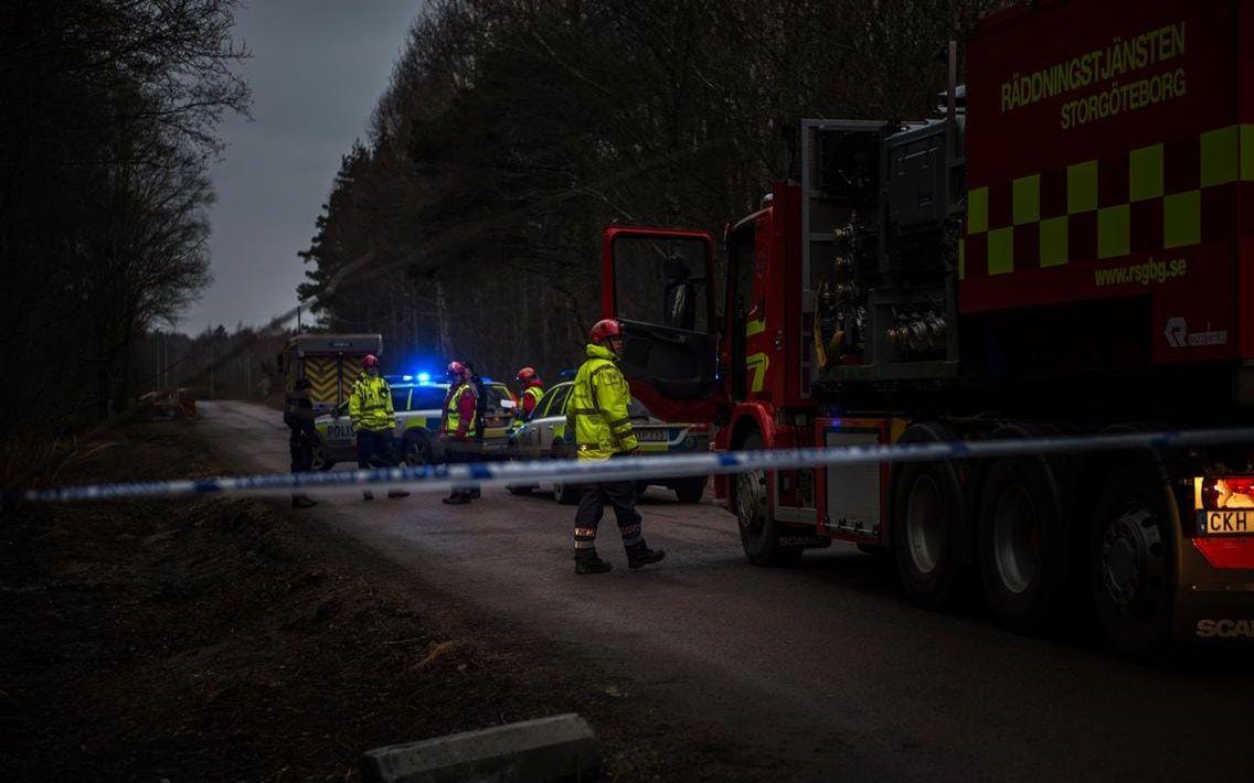 En av bomberna hittades bakom en husvagn på Lilleby camping i Torslanda i slutet av januari. Bild: Oliver Lindkvist