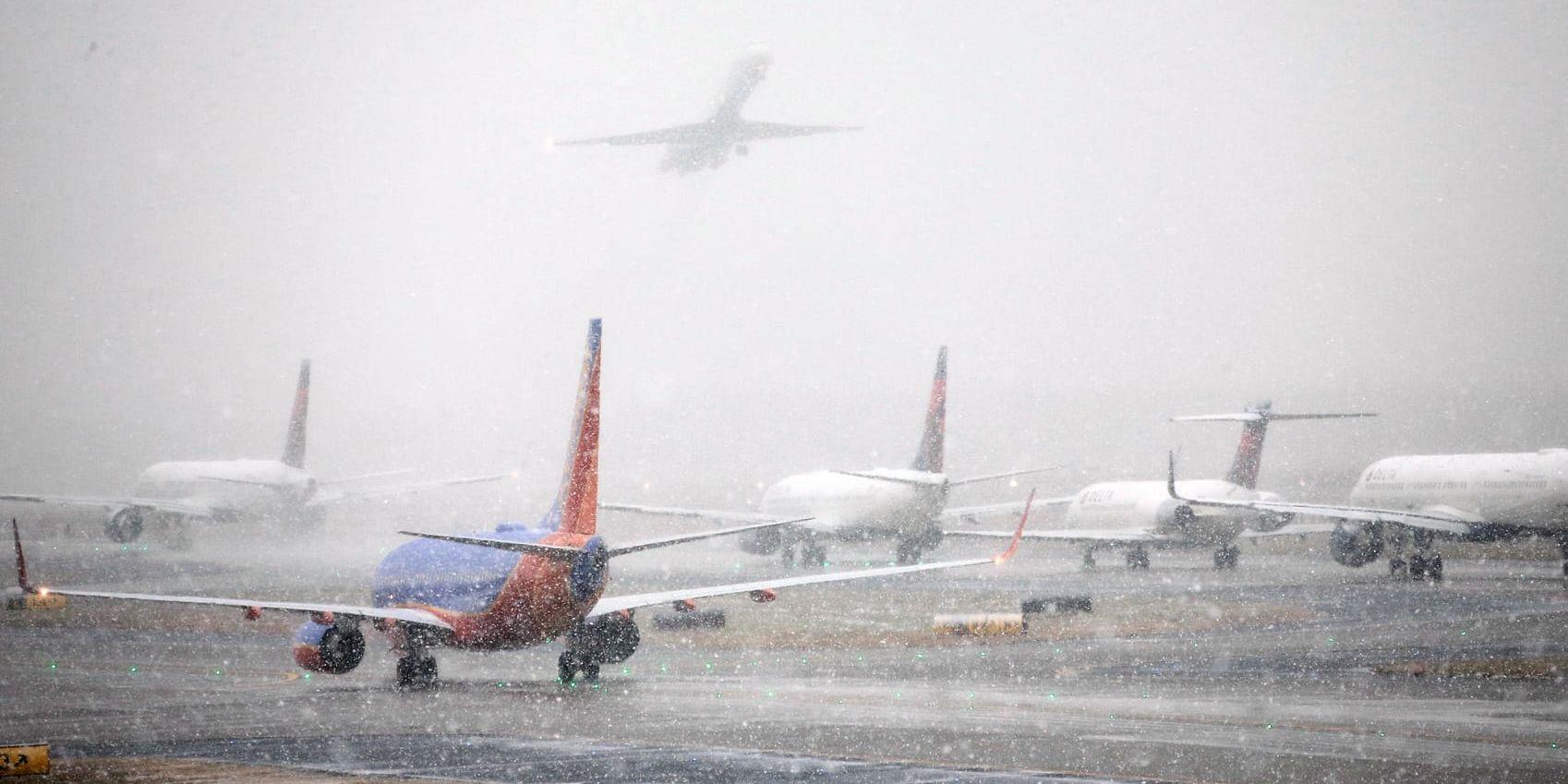 Ett omfattande strömavbrott på den internationella flygplatsen Hartsfield-Jackson i Atlanta har stoppat flyg och hållit kvar passagerare i timmar. Arkivbild.