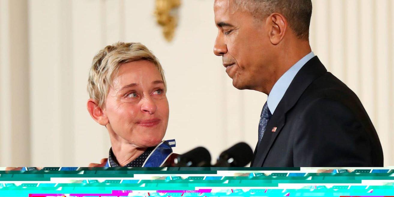 I november tilldelades Ellen DeGeneres "Presidentens frihetsmedalj" under en ceremoni i Vita huset. Arkivbild.