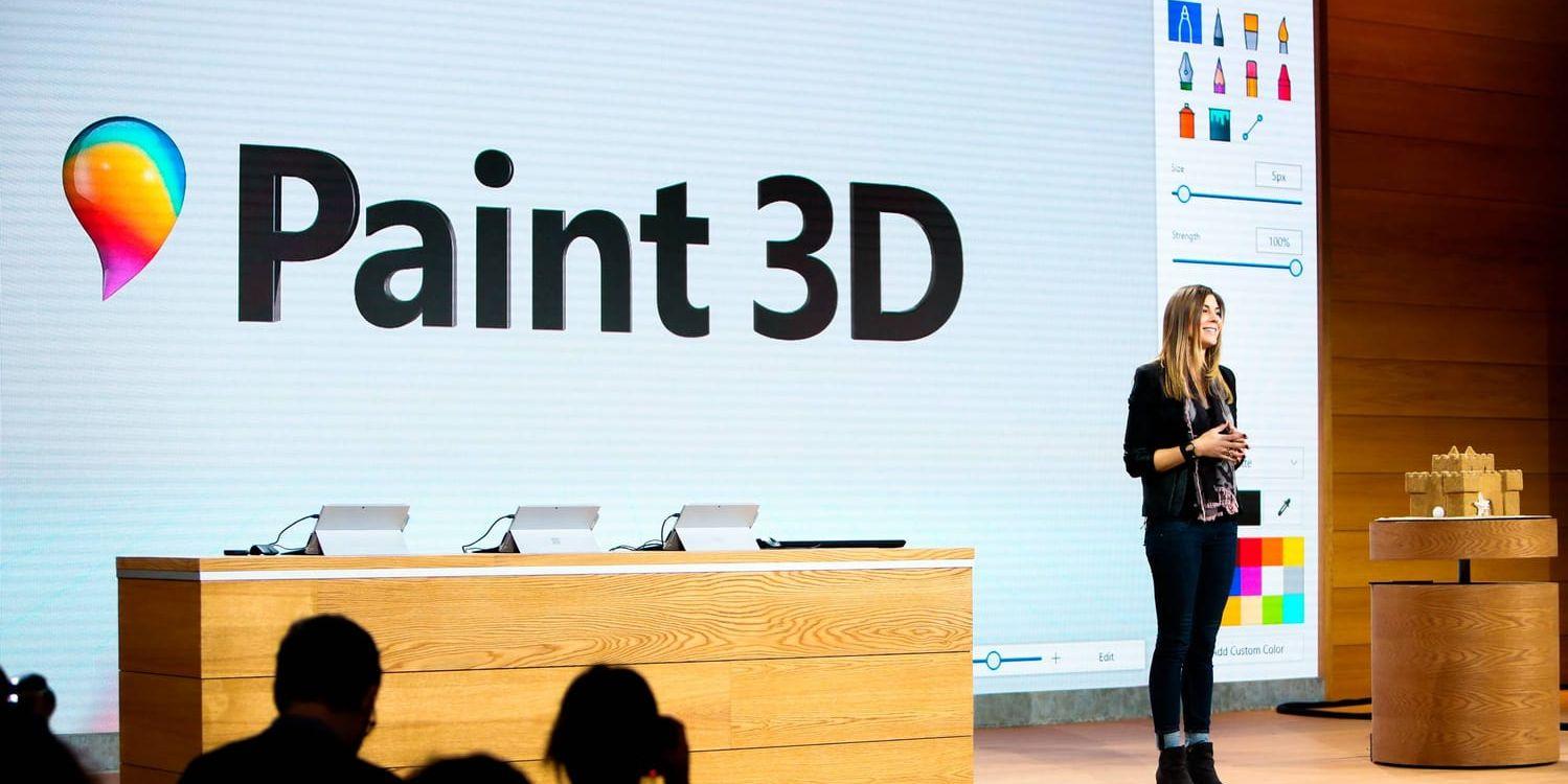 Microsoft presenterade förra året en mer avancerad efterföljare till Paint, Paint 3D. Arkivbild.
