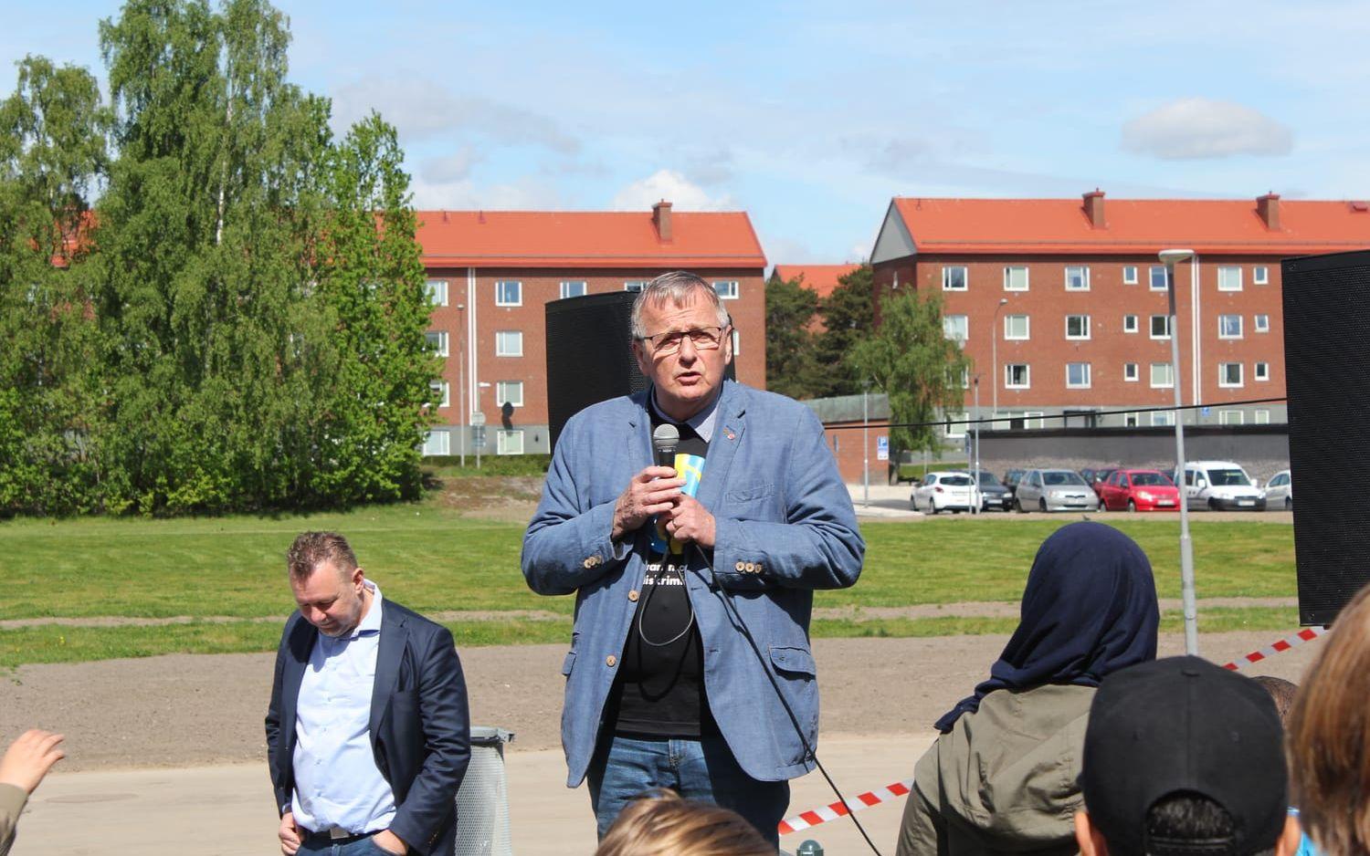 Sten-Åke Kjell, ordförande för Kraftstaden invigningstalade.