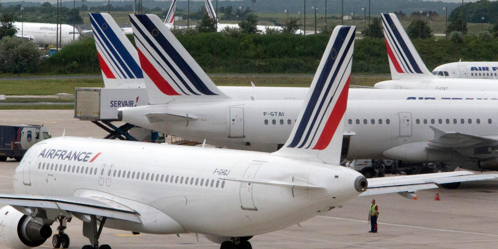 Air France är ett av bolagen som påverkas av strejken. Arkivbild.