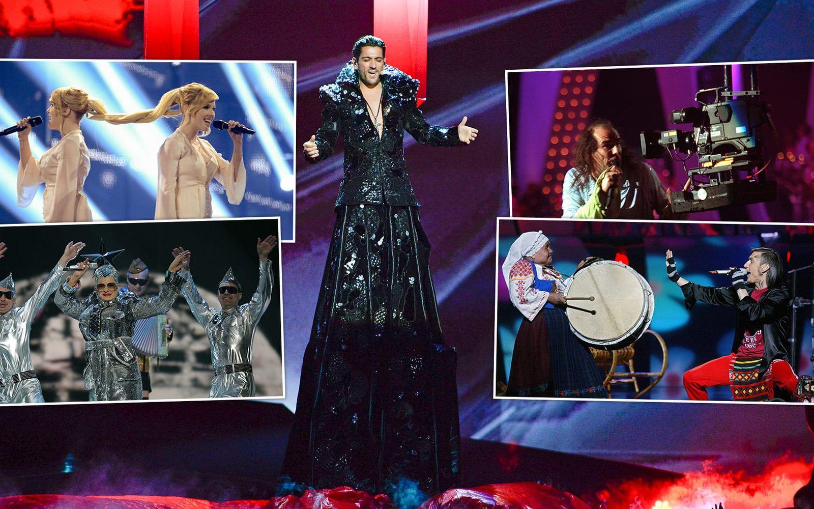 Eurovision Song Contests 20 galnaste bidrag – bläddra vidare för att se hela listan! Foto: TT
