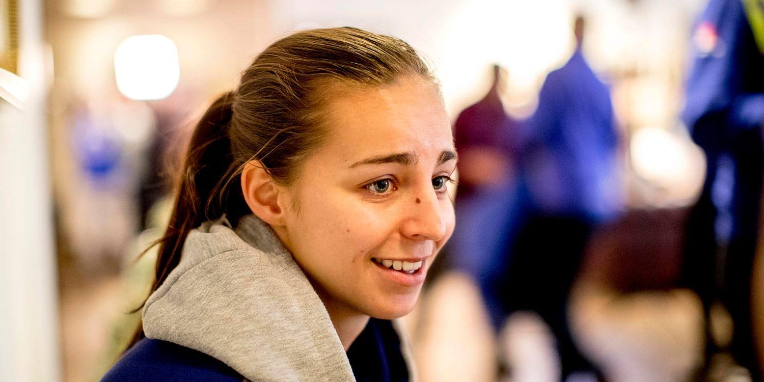 Daniela Gustin njuter av framgången under hennes första mästerskap.