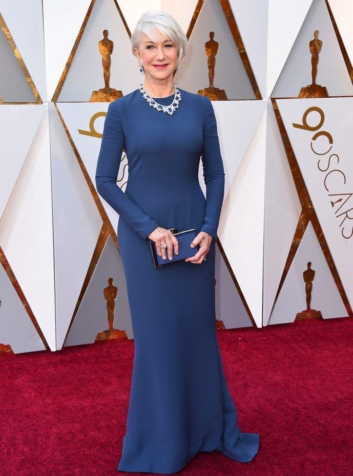 Helen Mirren anländer till Oscarsgalan. 