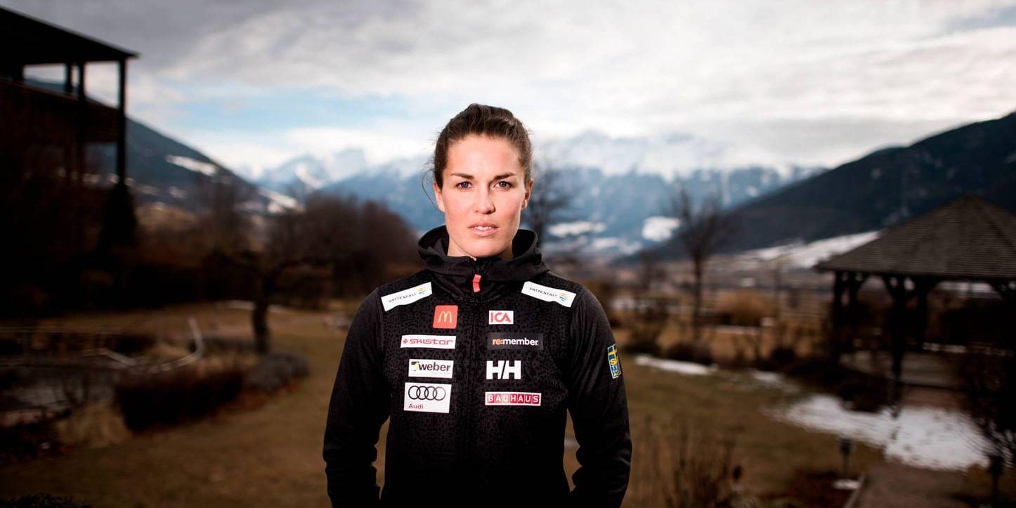 Maria Pietilä Holmner kom trea i en försäsongstävling i storslalom. Arkivbild.