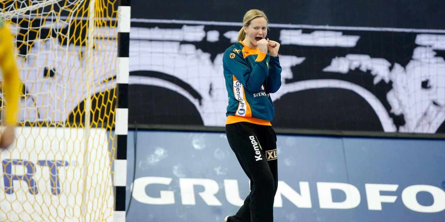 Sveriges målvakt Johanna Bundsen storspelade mot Norge.