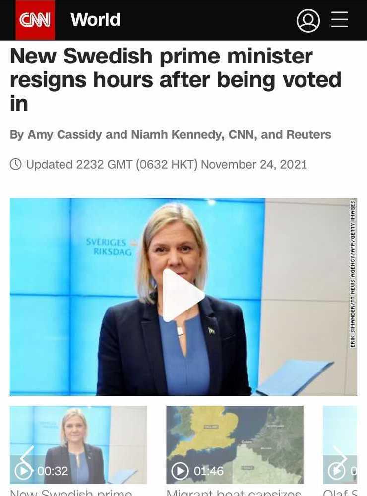 CNN vinklar mycket på Centerns partiledare Annie Lööf.