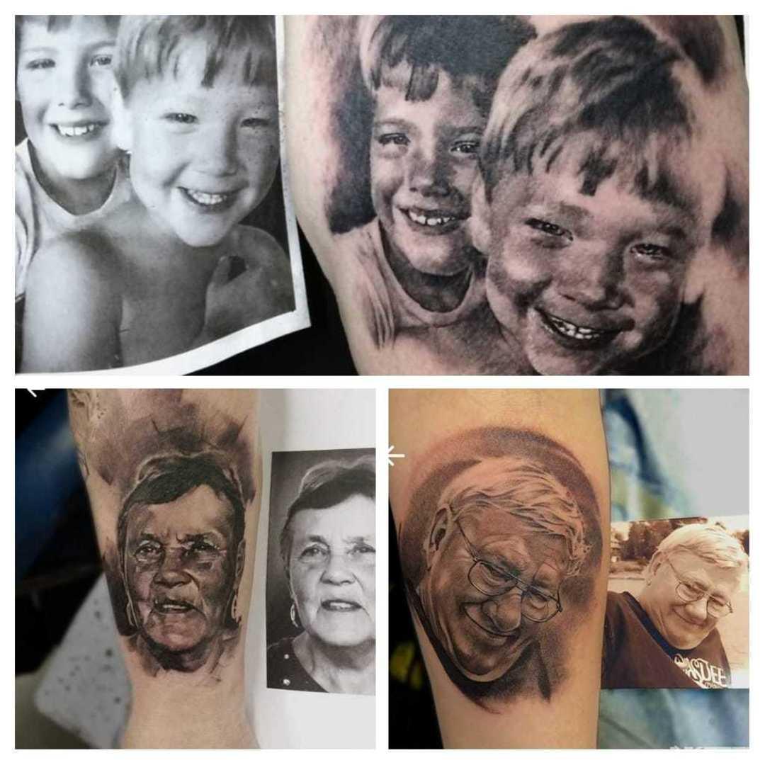Helen Tauberman har tatuerat in sina två äldsta barnbarn, och även sina egna föräldrar.