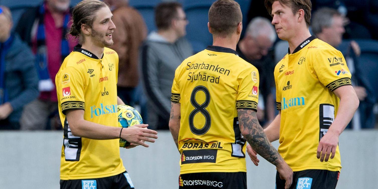 Pawel Cibicki, vänster, gjorde två av Elfsborgs mål i segern borta mot Sirius.