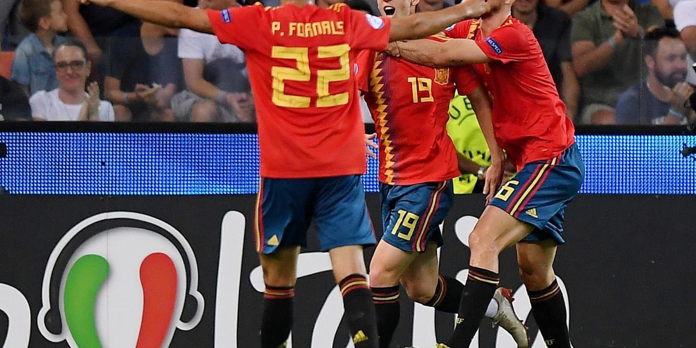 Spanskt jubel i finalen mot Tyskland i U21-EM.