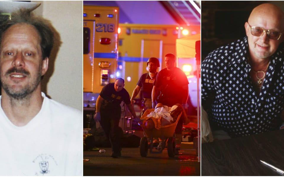 Under sen söndags kväll genomförde sonen Stephen Paddock en massaker i Las Vegas. Bilder: AP
