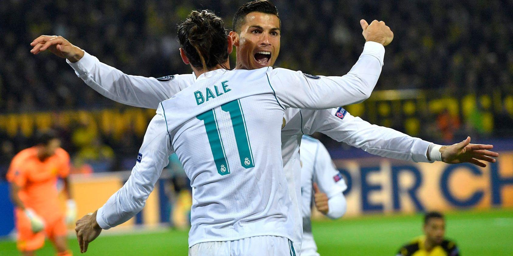 Cristiano Ronaldo och Gareth Bale, kvällens målskyttar för Real Madrid.