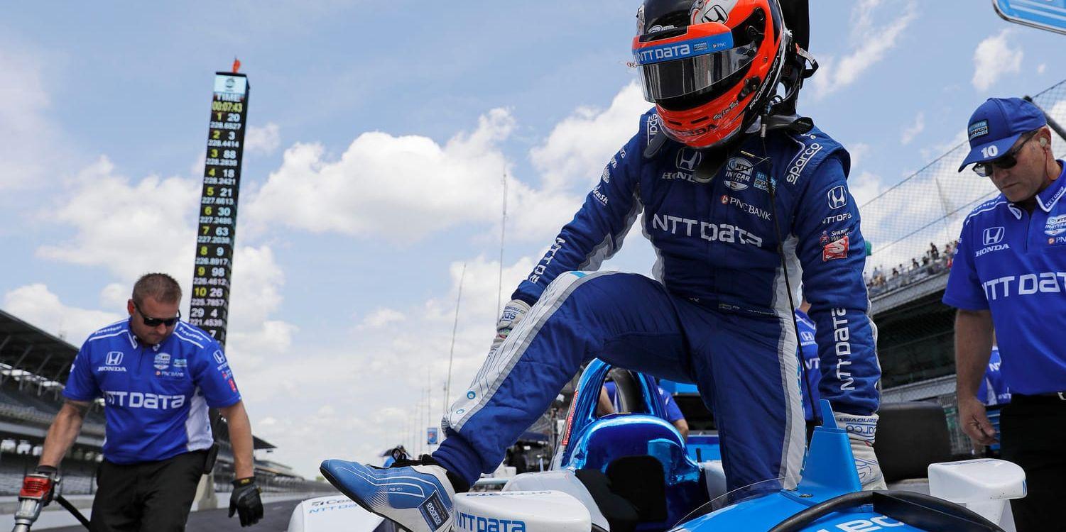 Felix Rosenqvist förbereder sig inför Indy 500 i Indianapolis, Indiana, i USA.