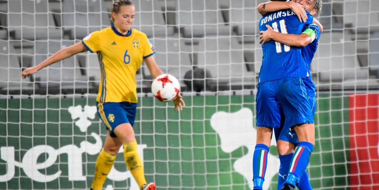 Sverige föll mot Italien – men är vidare ändå.