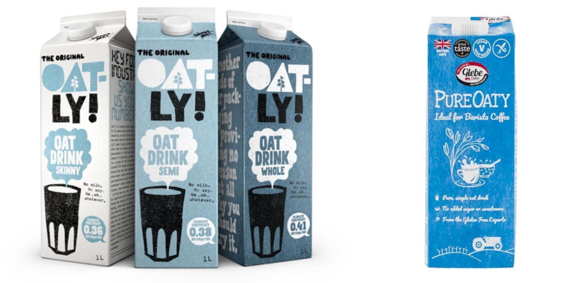 Oatly har ansett att namnet Pureoaty är för likt deras, samt att förpackningen med en kaffe/te-kopp på är för snarlik. Men den brittiska domstolen höll inte med. Pressbild.