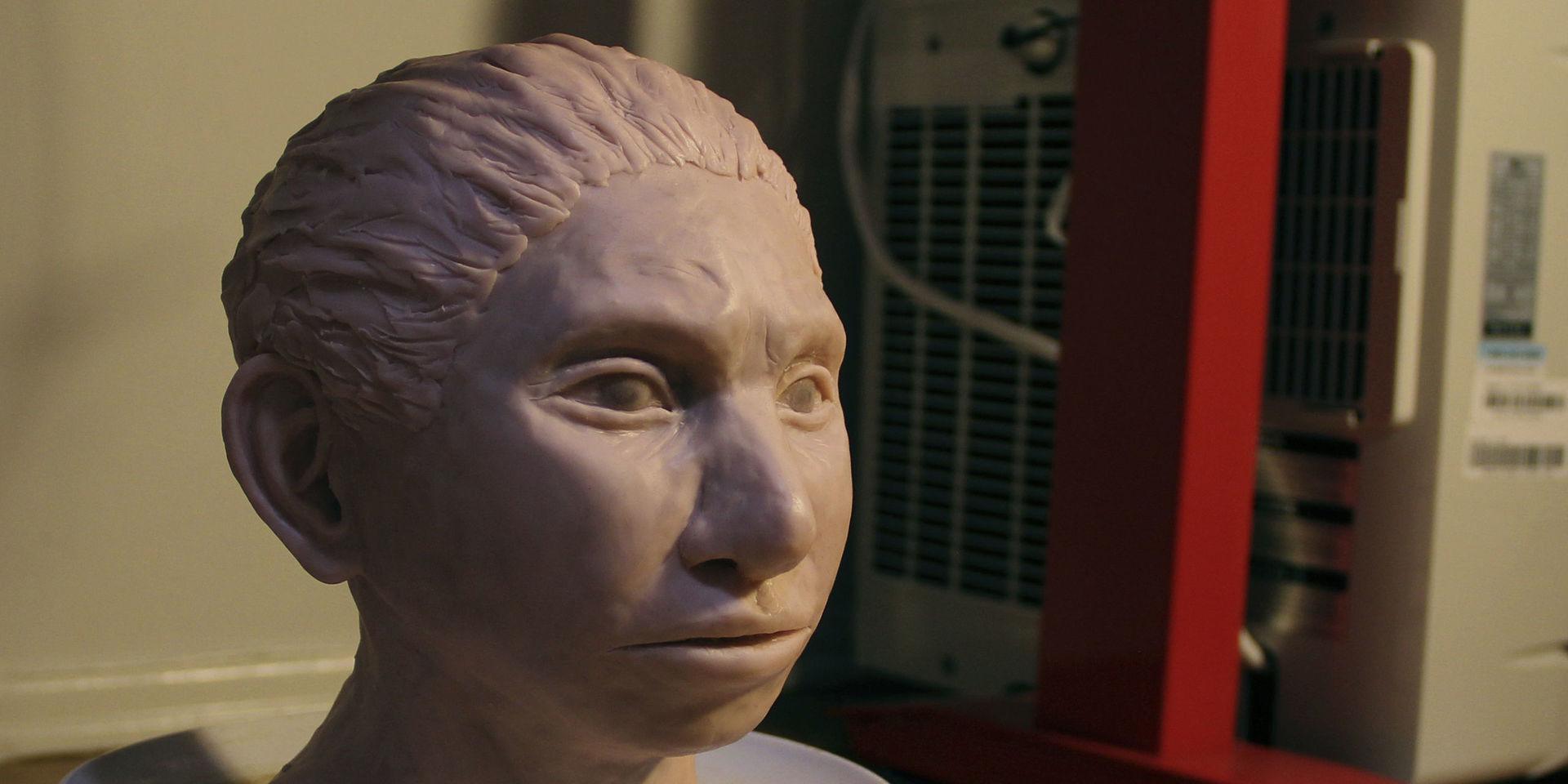 Rekonstruktionen av 13-åriga Denise, utskriven med 3D-skrivare.