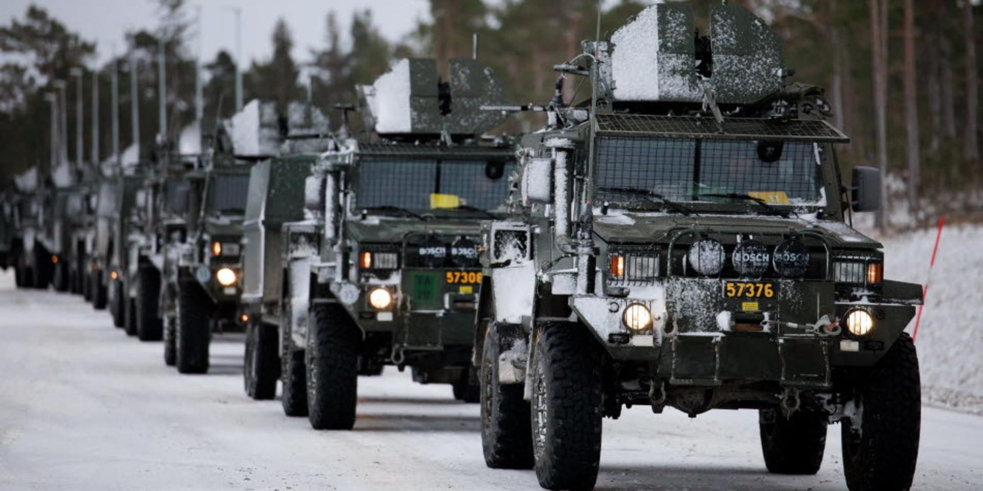 Arkivbild. Terrängbil 16 (Galten) i samband med att Försvarsmaktens närvaro på Gotland förstärkts.