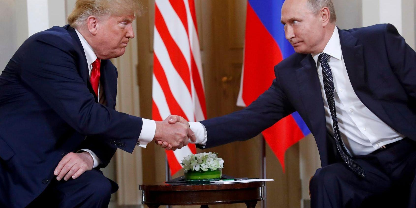Hade Rysslands president Vladimir Putin ett finger med i spelet när Donald Trump kandiderade till presidentposten i USA? Frågan är central i flera års utredning av möjliga kontakter mellan Trumpkampanjen och Ryssland. Arkivbild.