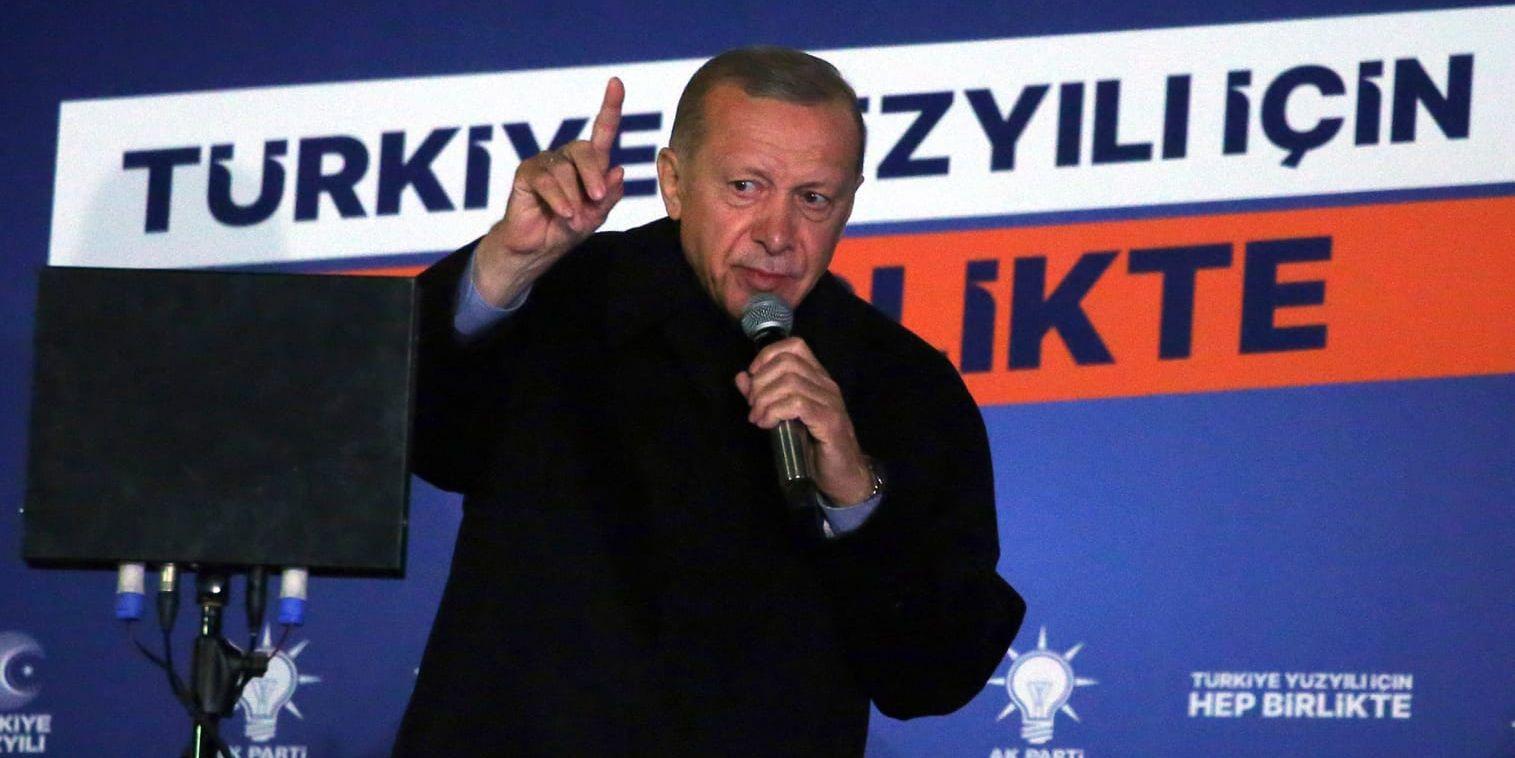 Erdogan lyckades inte samla ihop en majoritet under den första valomgången.