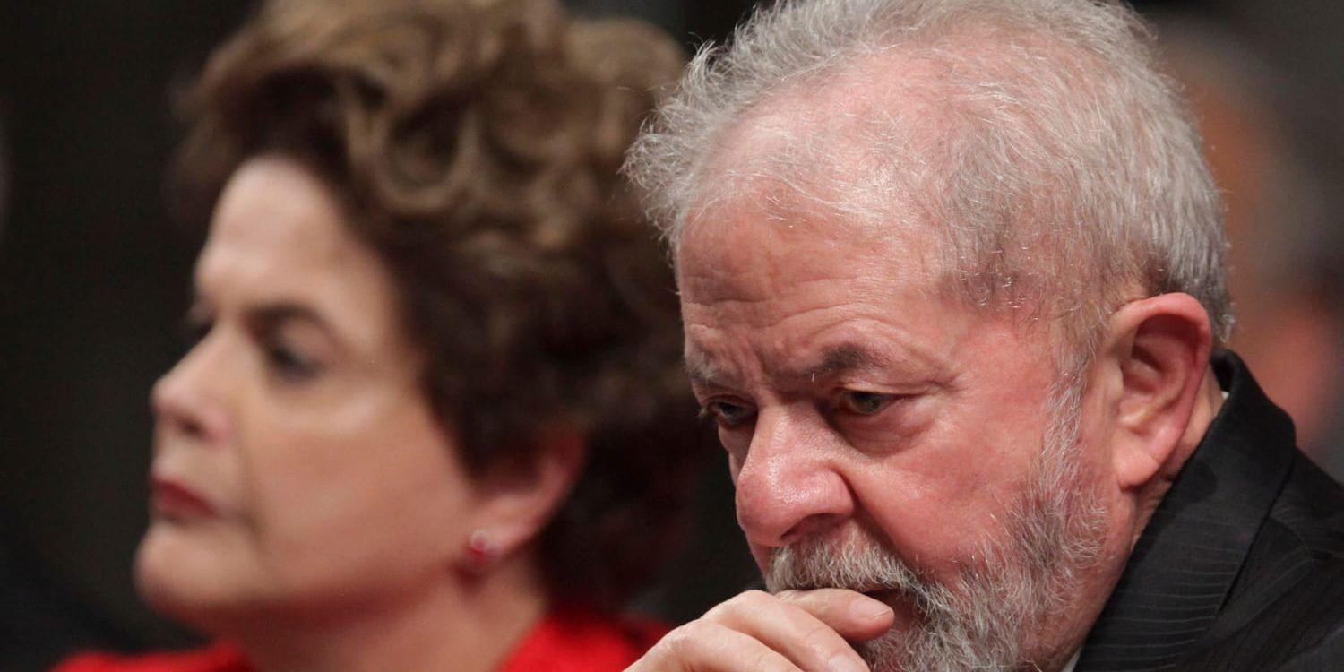 Brasiliens tidigare president Luiz Inácio Lula da Silva och hans efterträdare Dilma Rousseff. Arkivbild.