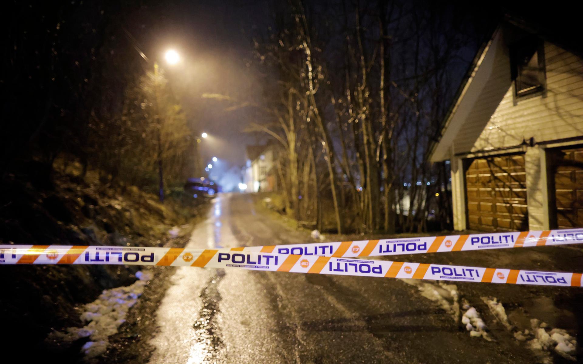 Polisen har spärrat av det drabbade området i Ørskog 