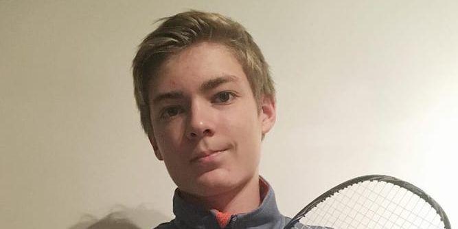 I toppform. 15-årige Ludvig Petre Olsson, TBF, tog hem herrsingeln i Kärcher cup.