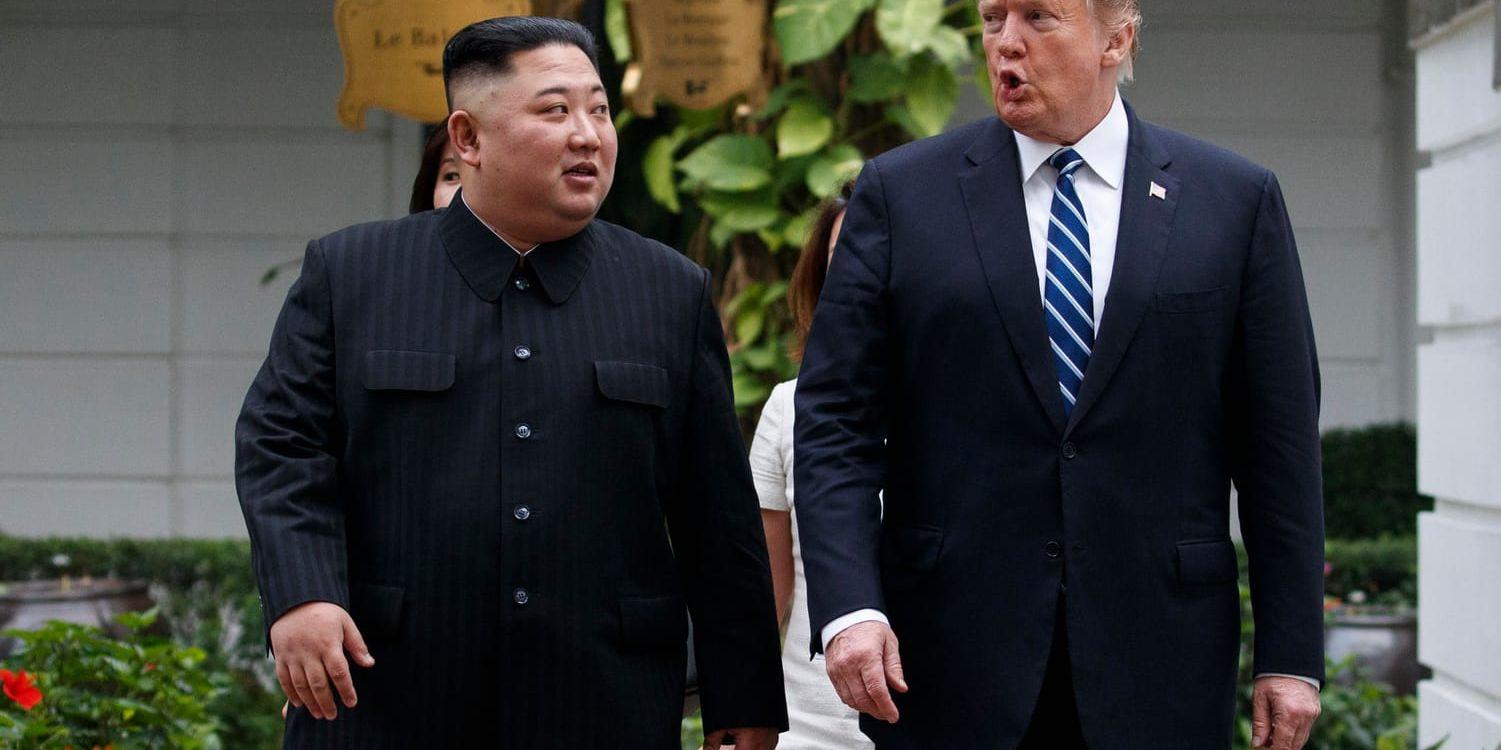 President Trump dumpar nya sanktioner mot diktatorn Kim Jong-un. Arkivbild.