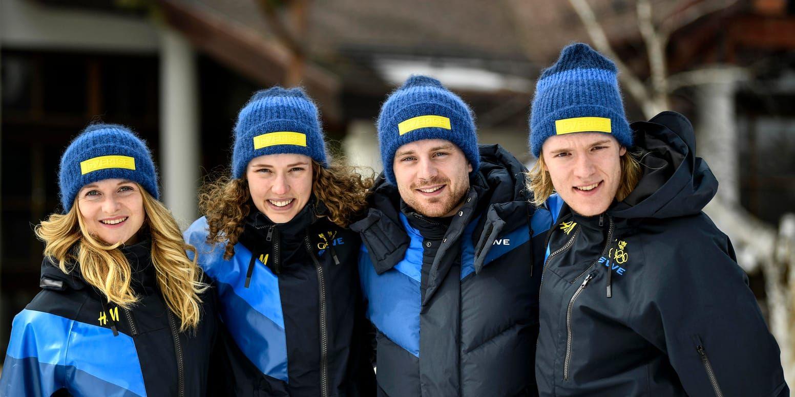 Mona Brorsson, Hanna Öberg, Jesper Nelin och Sebastian Samuelsson är de största svenska hoppen under VM i Östersund. Arkivbild.