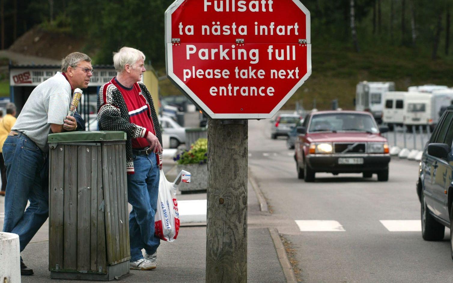 Sommaren 2002 var det parkeringskaos på Gekås. 