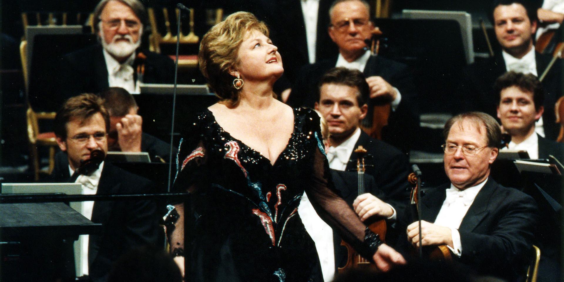 Edita Gruberova uppträder på Statsoperan i Wien där hon uppträdde över 700 gånger. Arkivbild.