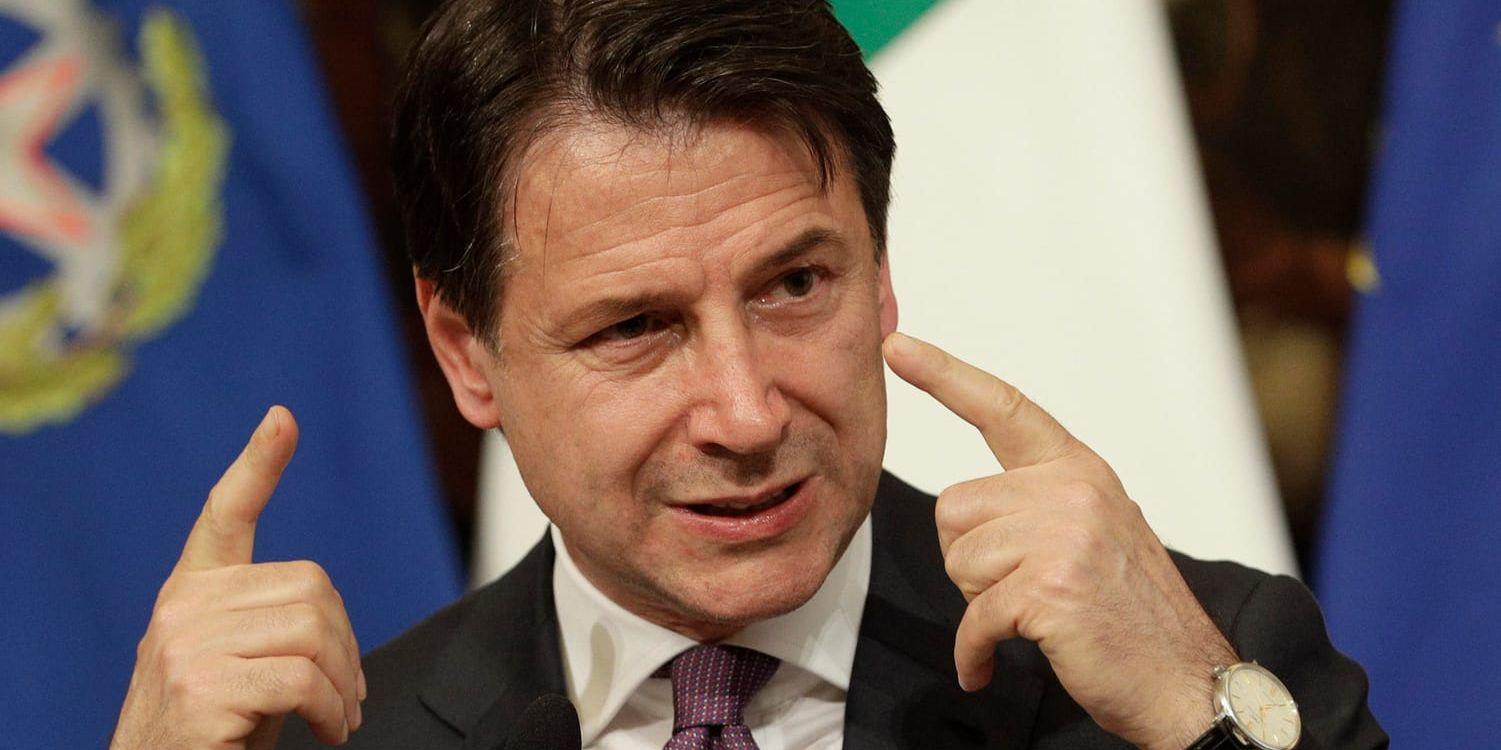 Budgetsamtalen mellan partiledarna i Italiens koalitionsregering tog fart sedan Italiens premiärminister Giuseppe Conte hotat med att avgå. Arkivbild